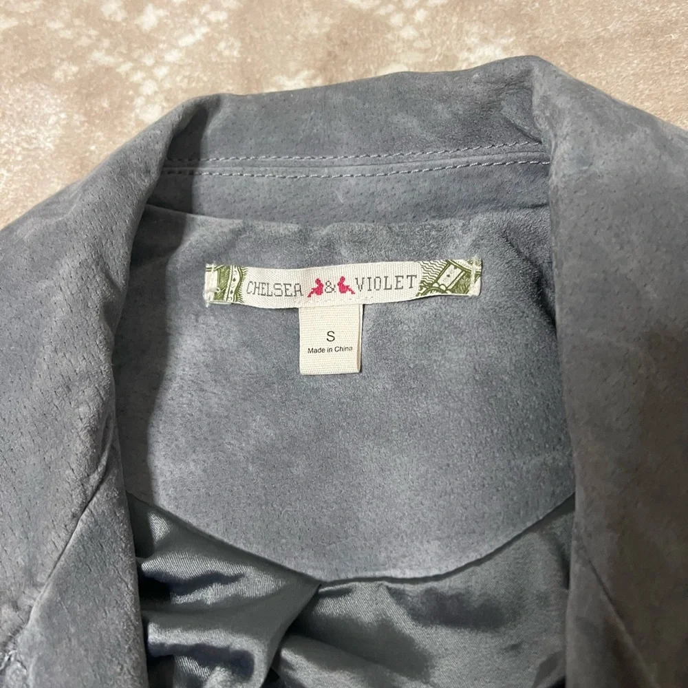 Chelsea & Violet Leather Moto Jacket Size S - Picture 3 of 4